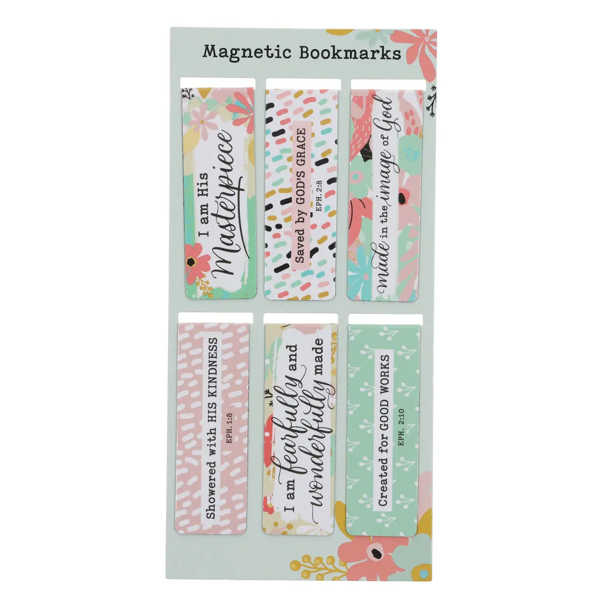 I Am His Masterpiece Six-Piece Magnetic Bookmark Set 1