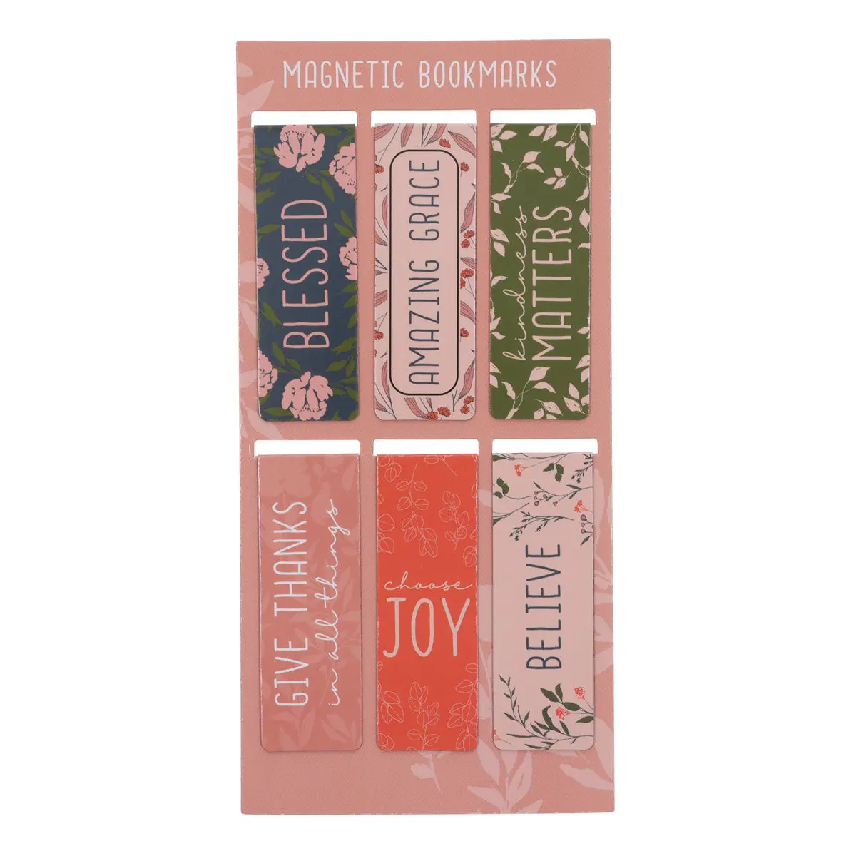 Blessed Botanicals Six-Piece Magnetic Bookmark Set 1