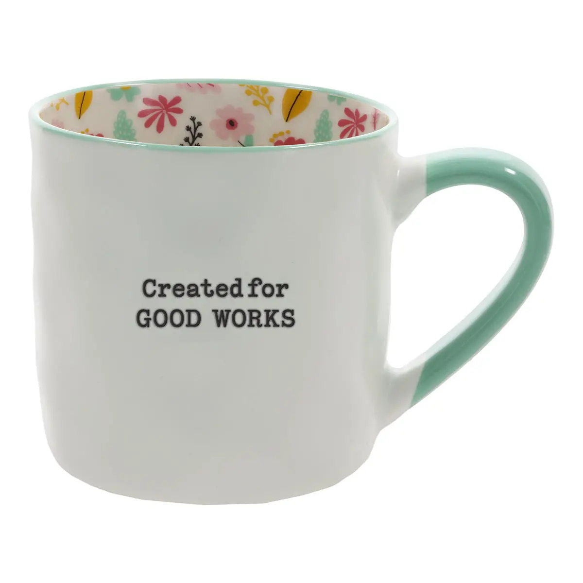 Created For Good Works Ceramic Mug With Floral Interior 1