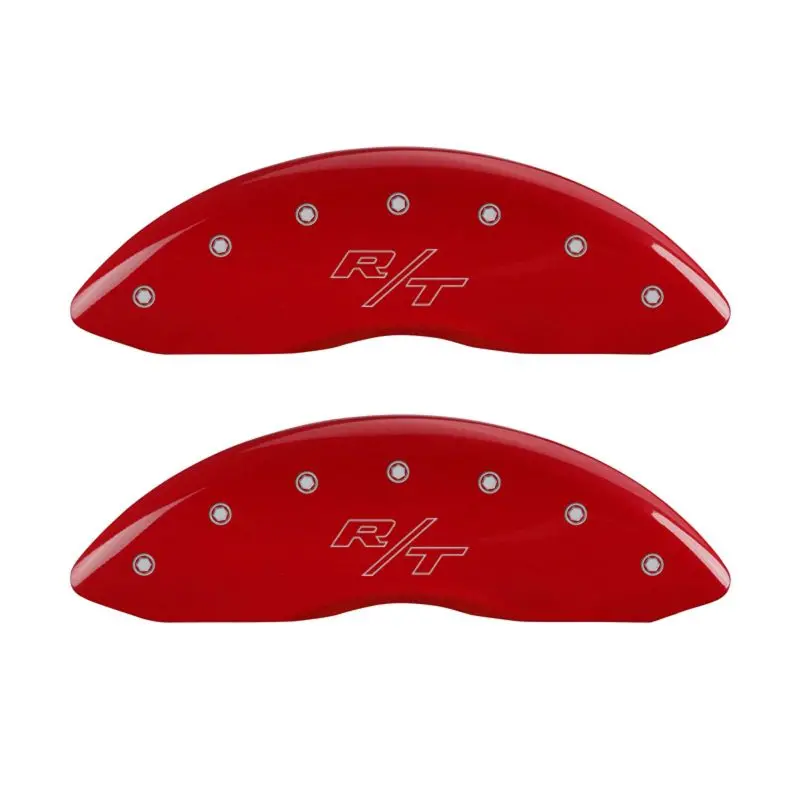 Mgp Engraved Front And Rear Caliper Covers – Vintage-Style Rt Red With Silver Accent 1