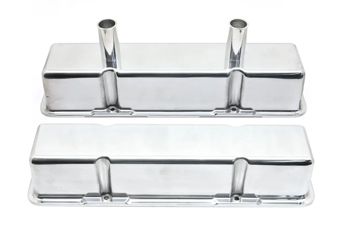 Aluminum Chevy Sb 283-350 Tall Circle Track Valve Covers – Polished 1