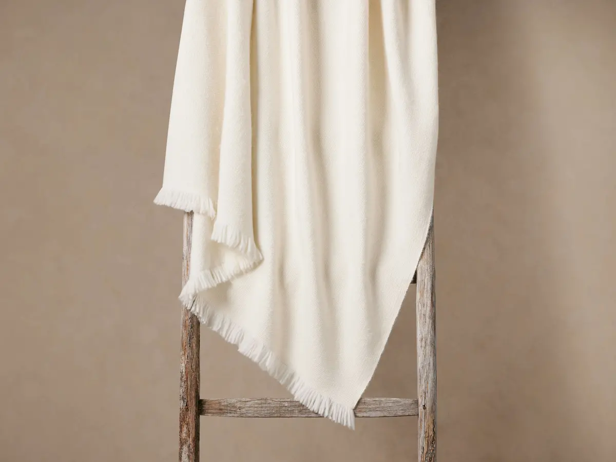 Landis Alpaca Throw In Ivory 1