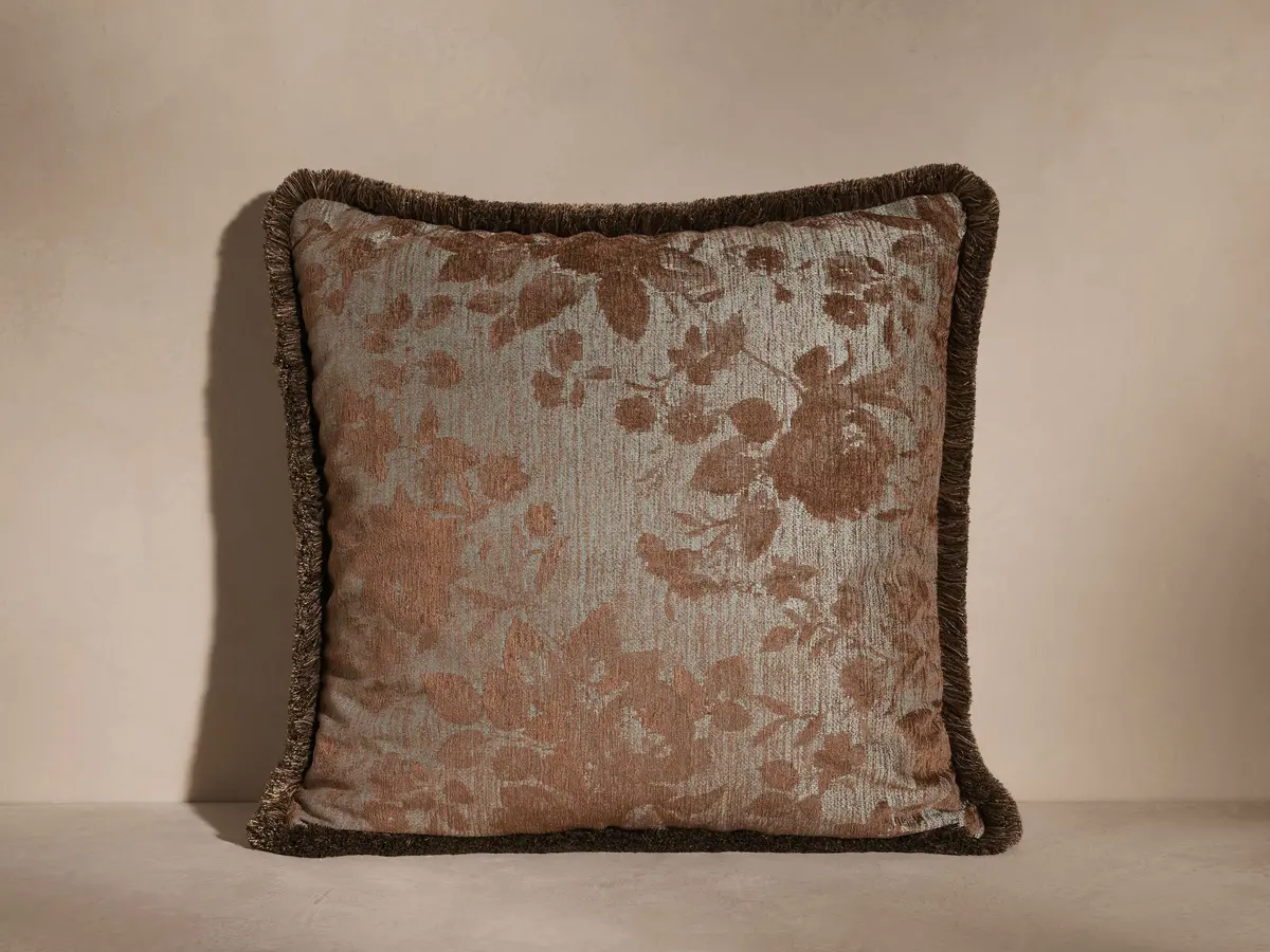 Camellia Fringe Pillow 1