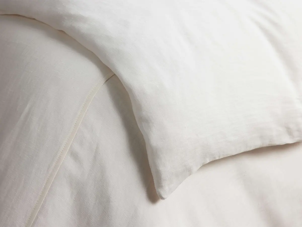 Cupro Linen Duvet In Ivory 1