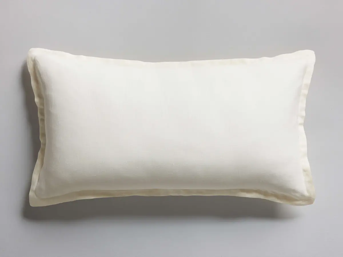 Cupro Linen Sham In Ivory 1