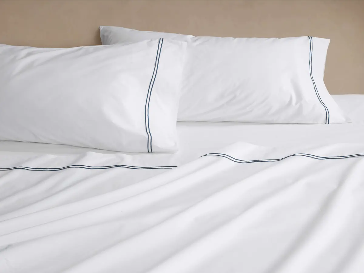Italian Embroidered Percale Sheet Set 1