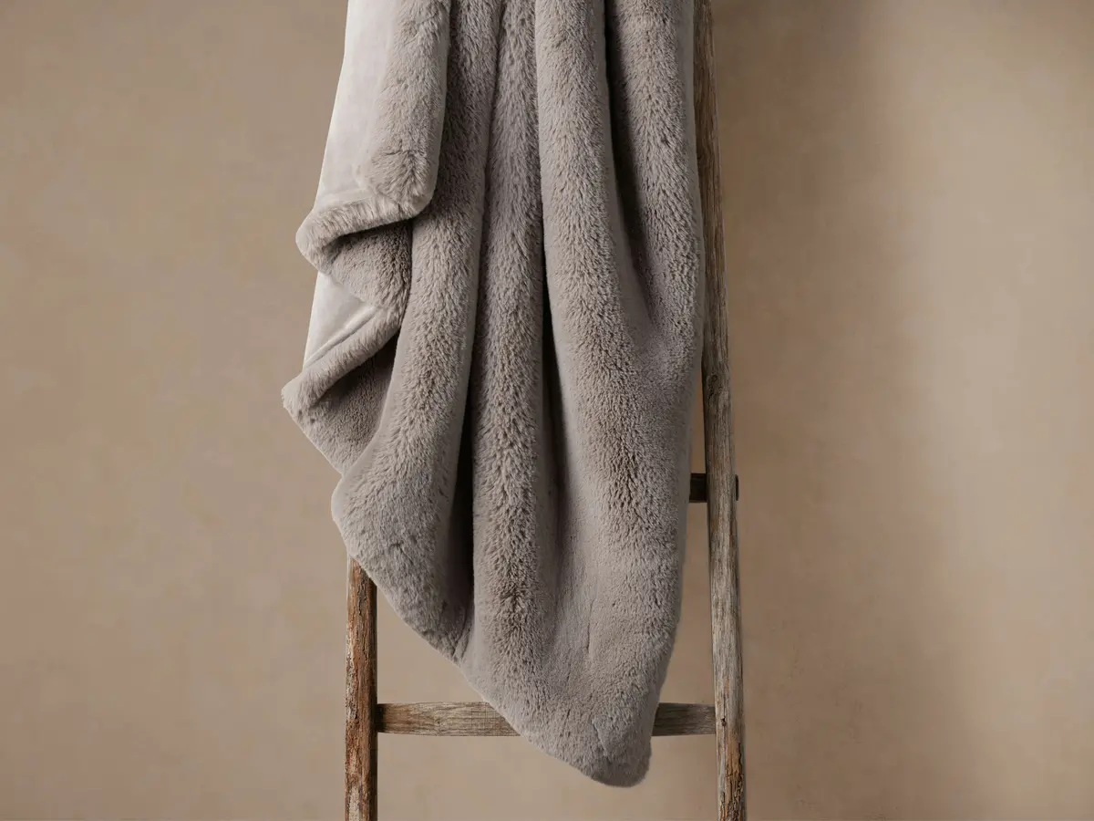 Faux Fur Oversized Rabbit Throw 1