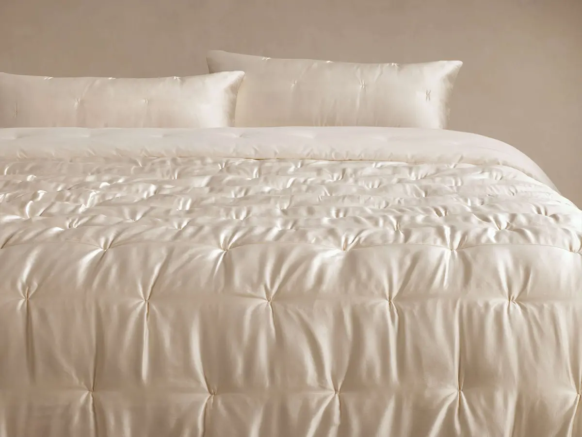 Hand-Tucked Silk Quilt 1
