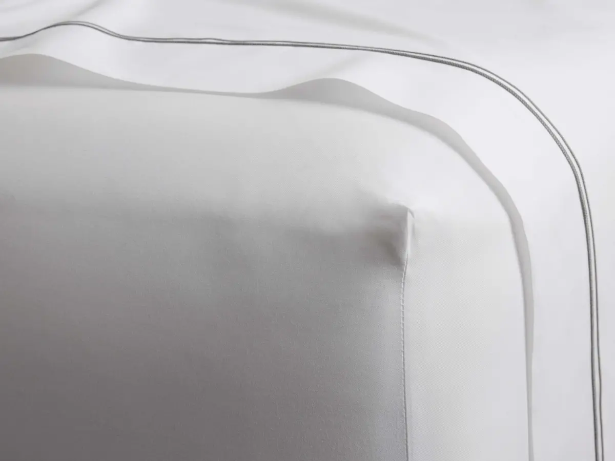 Italian Embroidered Percale Fitted Sheet 1