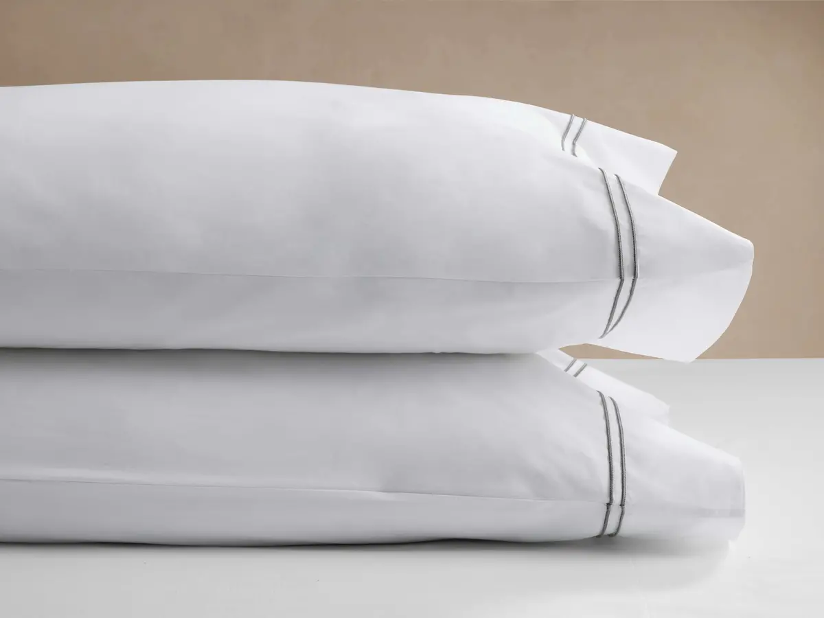 Italian Embroidered Percale Pillowcases (Set Of 2) 1