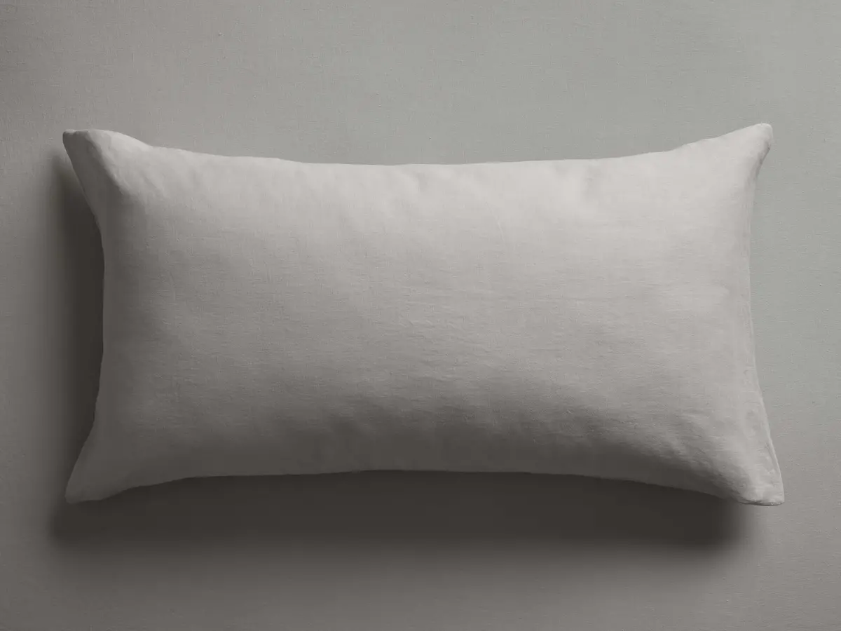 Italian Garment-Dyed Linen Sham In Fog 1