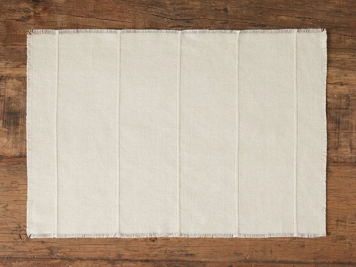 Linen Placemats In Ivory (Set Of 4) 1