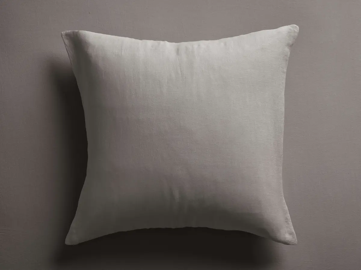 Italian Garment-Dyed Linen Sham In Mink 1