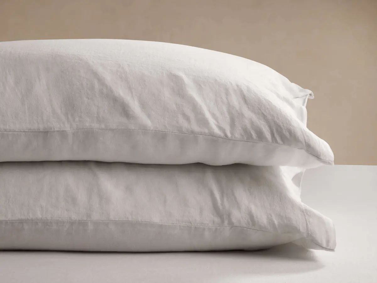 Italian Garment-Dyed Linen Pillowcases In Natural (Set Of 2) 1