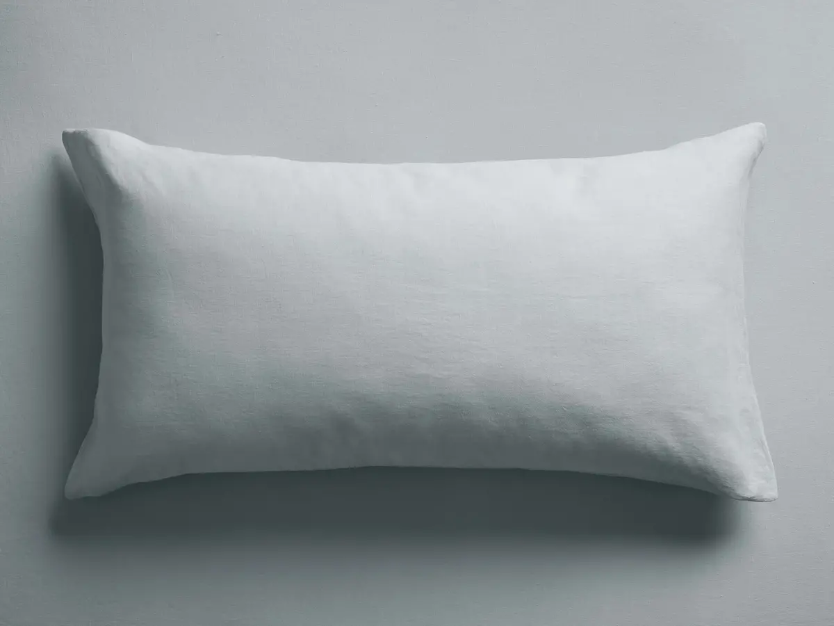Italian Garment-Dyed Linen Sham In Sky 1