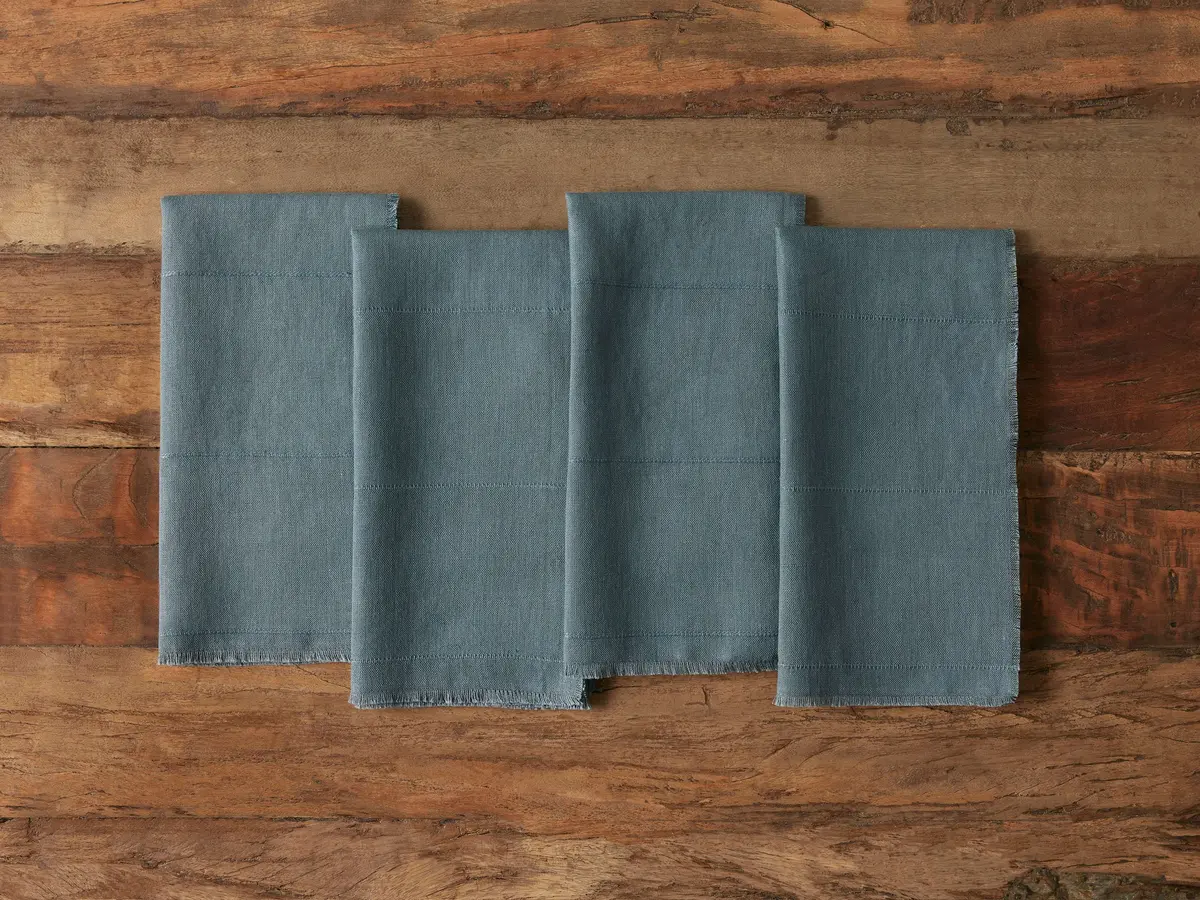 Linen Napkins In Slate (Set Of 4) 1