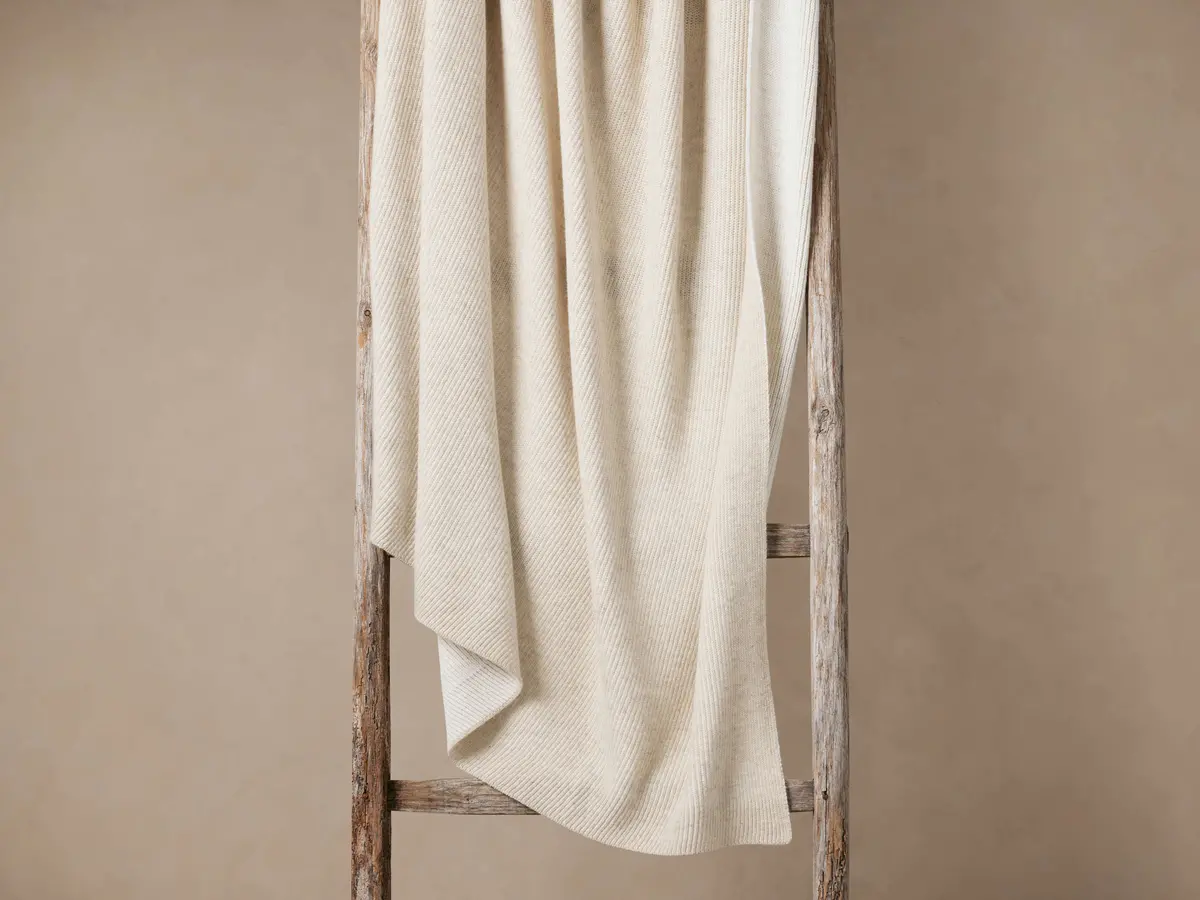 Merin Ribbed Knit Throw 1