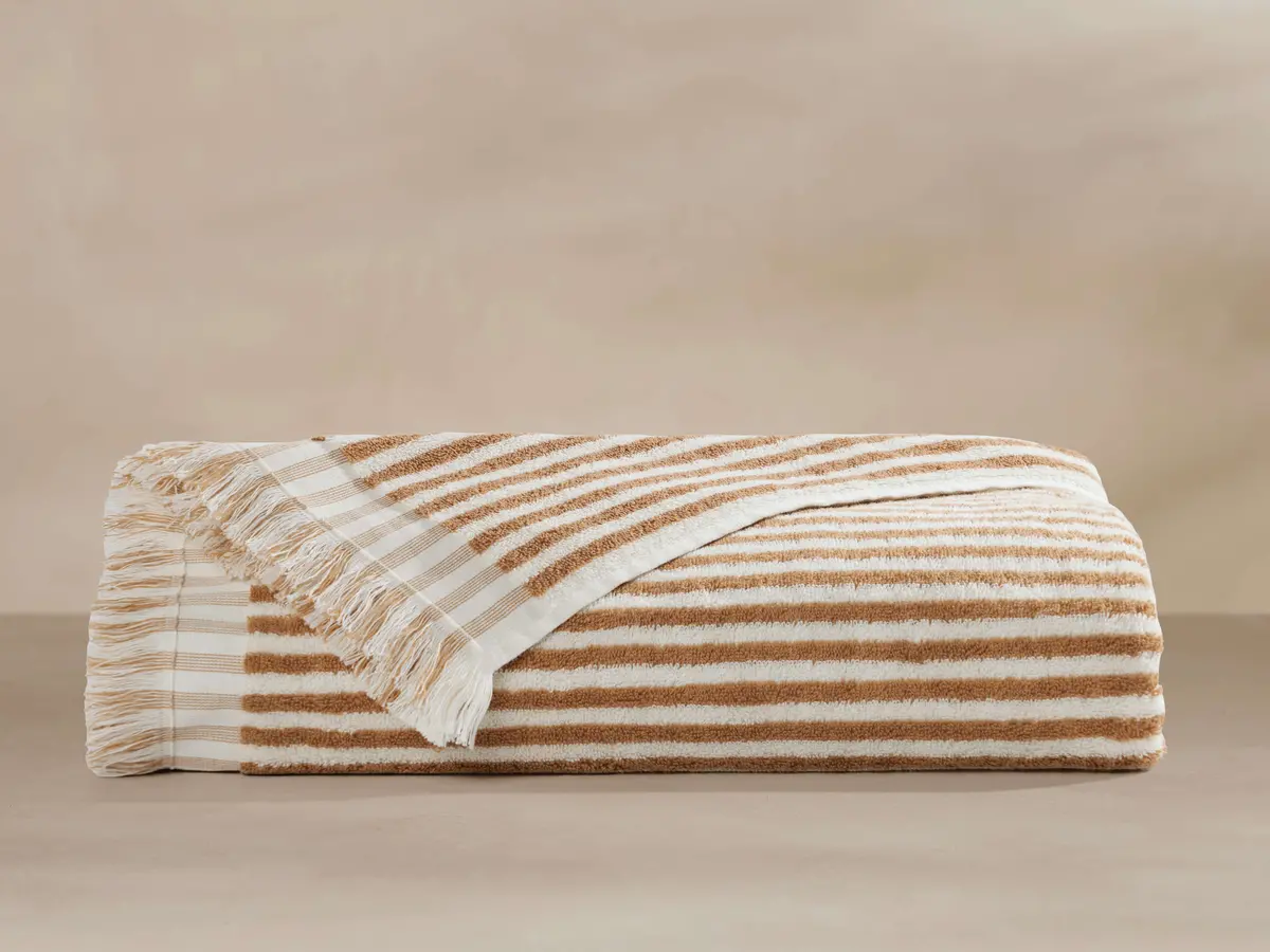 Rivi Beach Towel In Camel 1