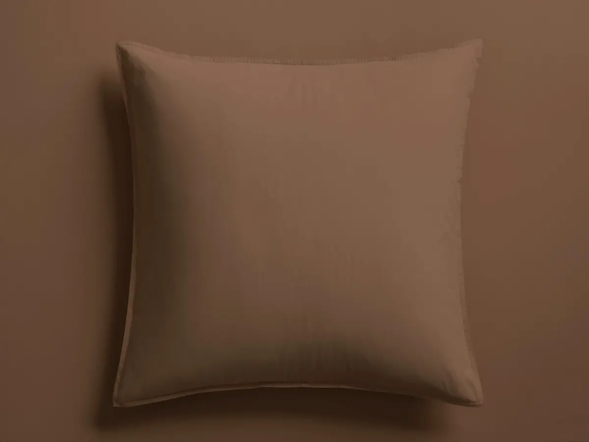 Italian Garment-Dyed Percale Sham In Clay 1