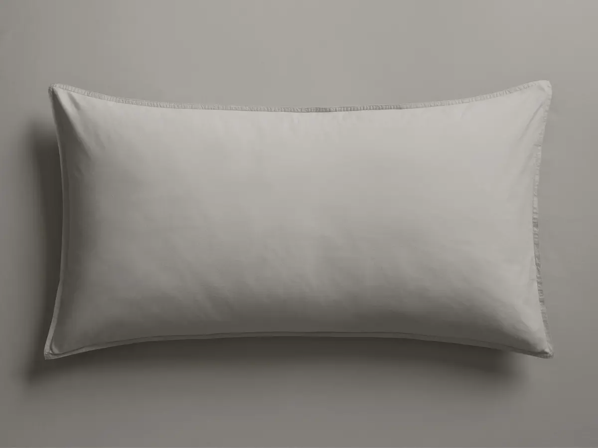 Italian Garment-Dyed Percale Sham In Mist 1