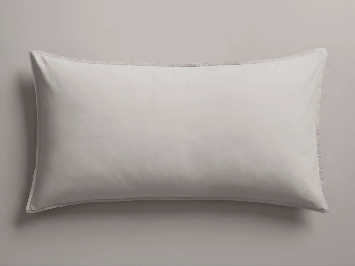 Italian Garment-Dyed Percale King Sham In Natural 1