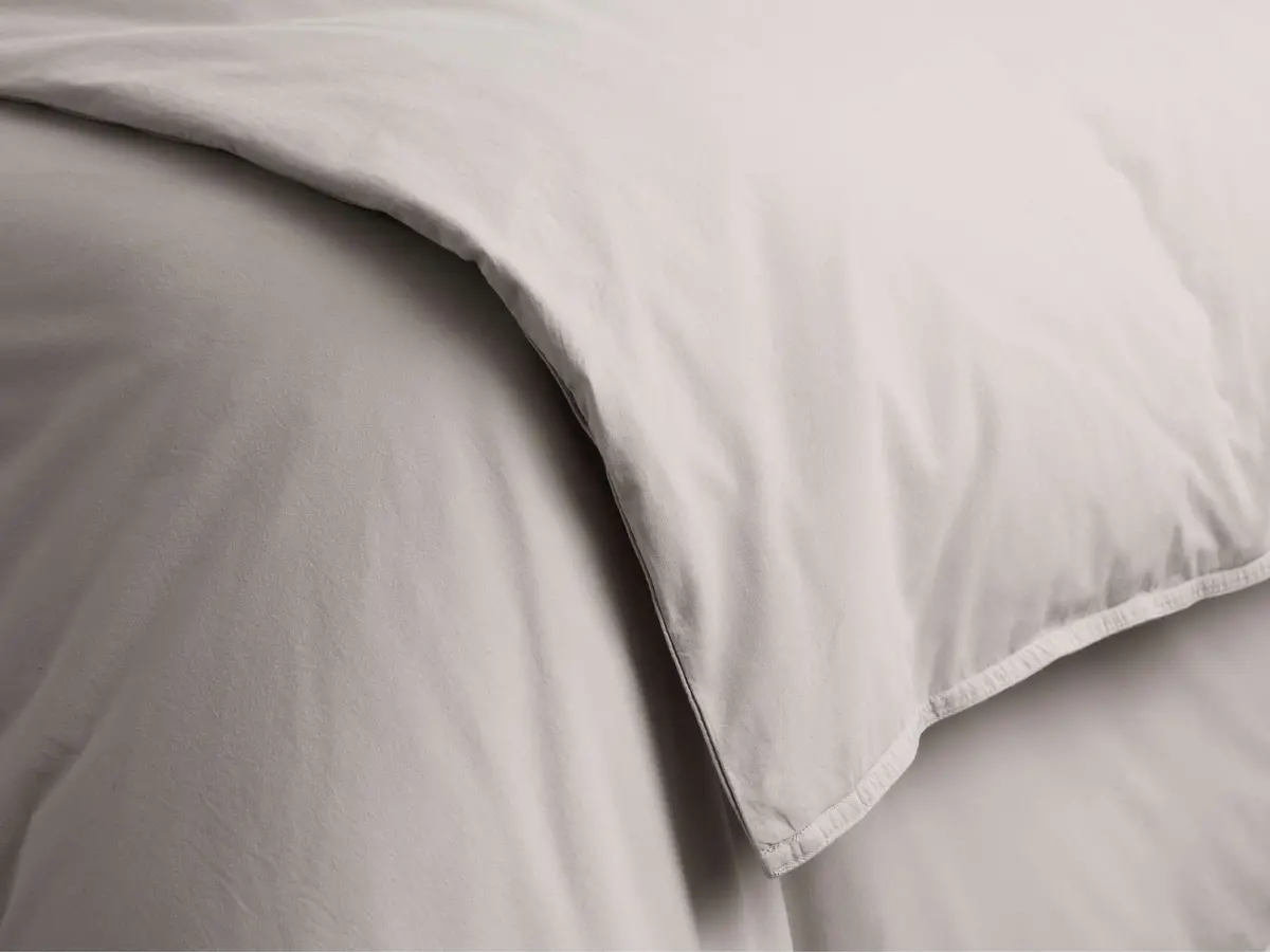 Italian Garment-Dyed Percale Duvet In Natural 1