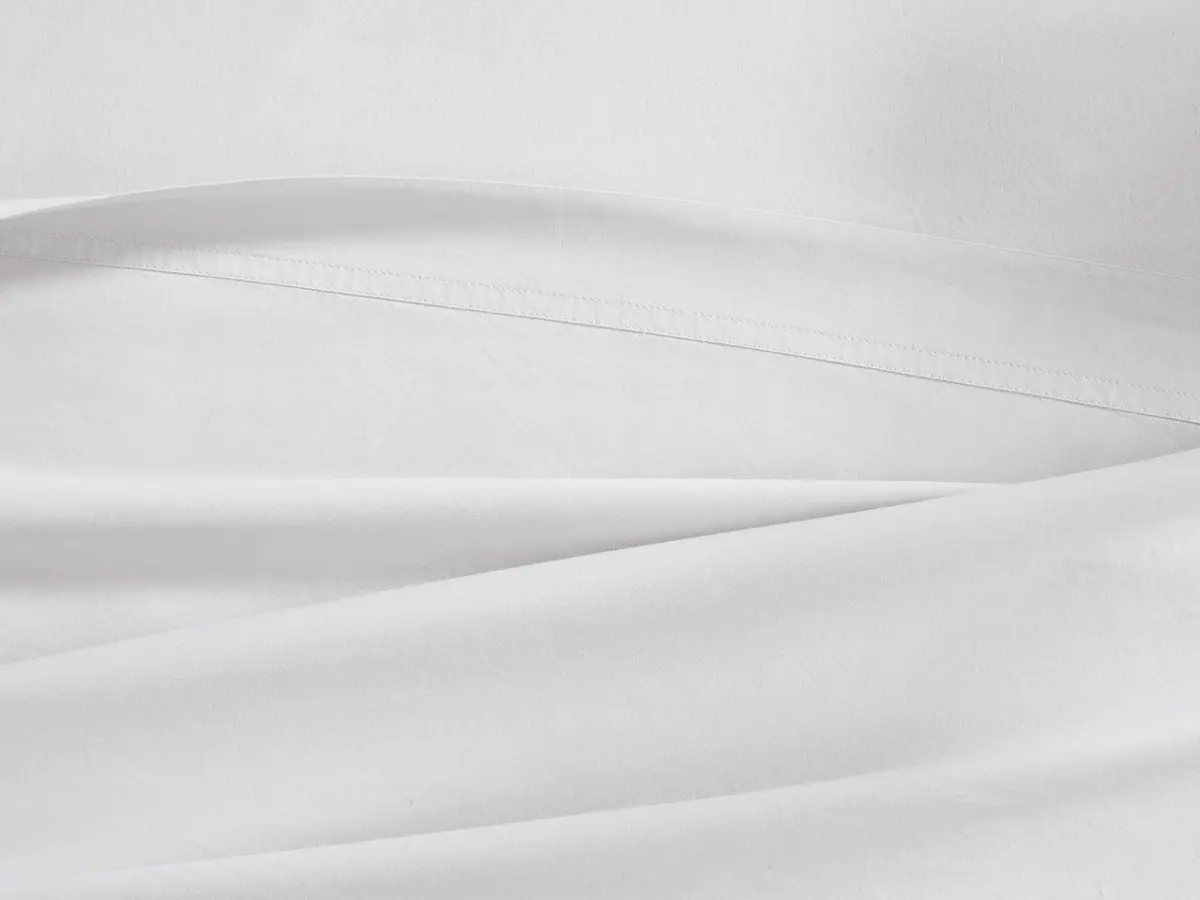Italian Garment-Dyed Percale Flat Sheet 1