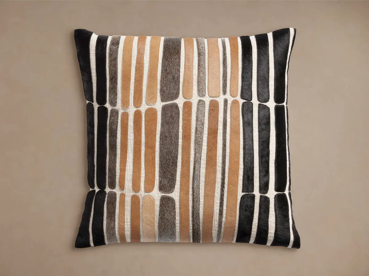 Pieced Hide Pillow 1
