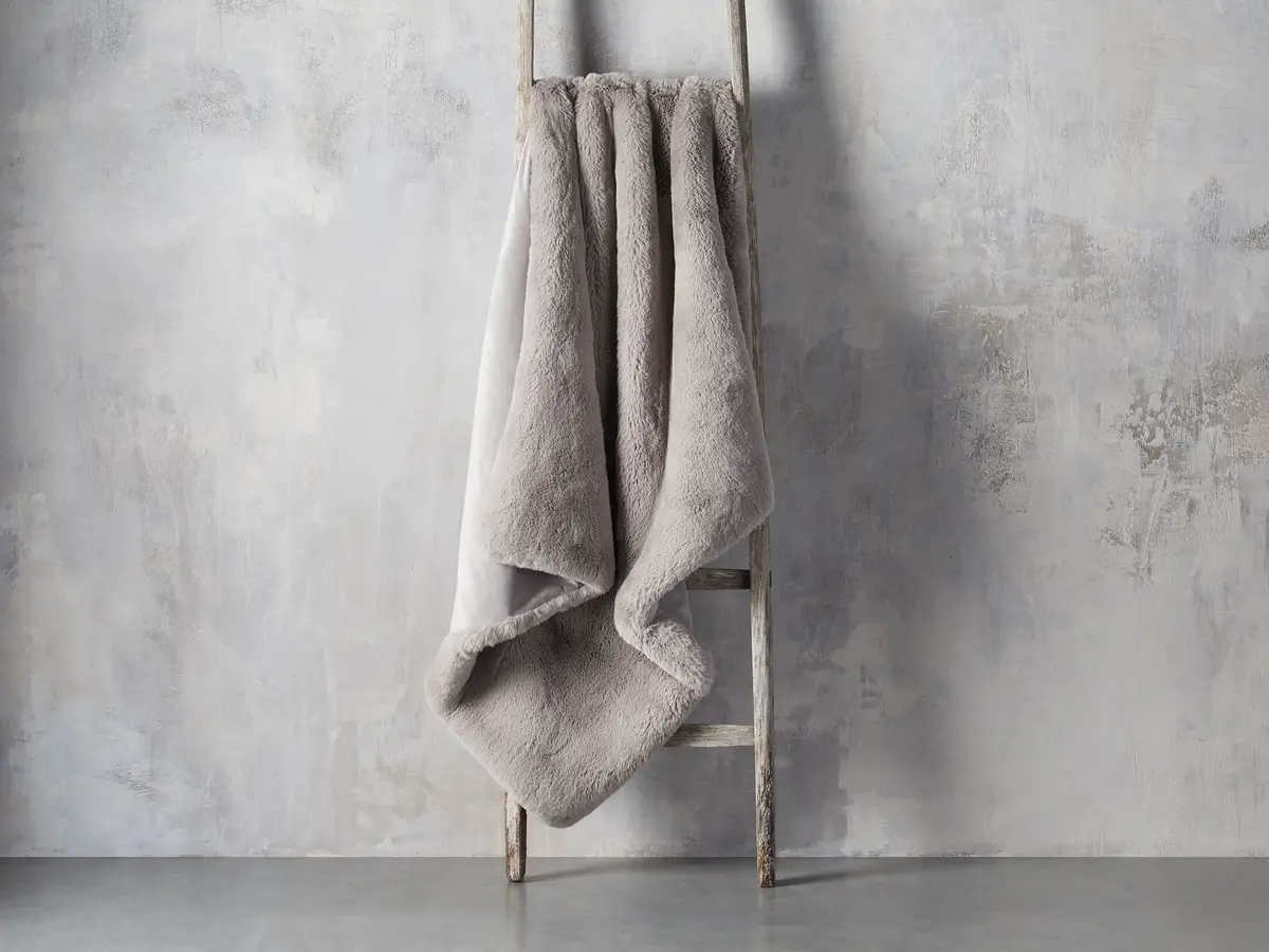 Faux Fur Rabbit Throw 1