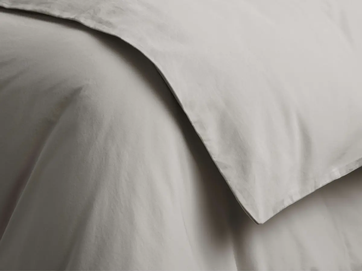 Italian Garment-Dyed Sateen Duvet In Mist 1
