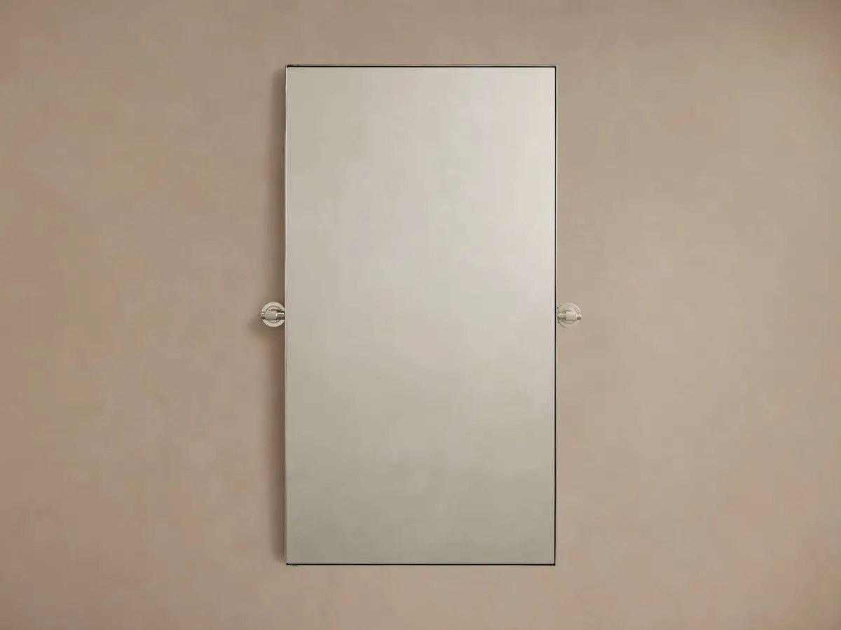 Monroe Rectangular Bath Wall Mirror In Nickel 1