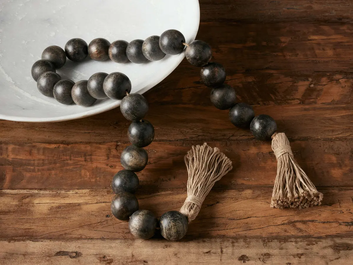 Black Beaded Strand 1