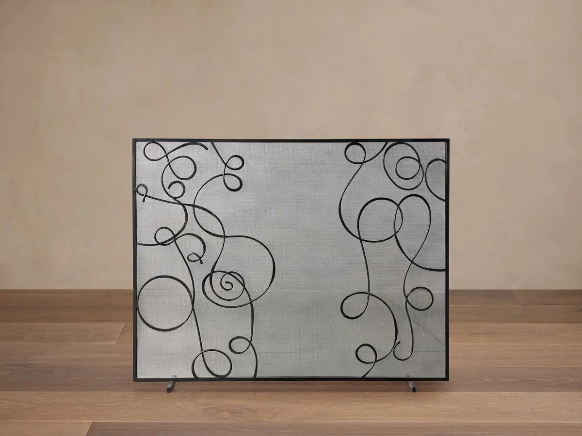 Asymmetrical Fireplace Screen 1