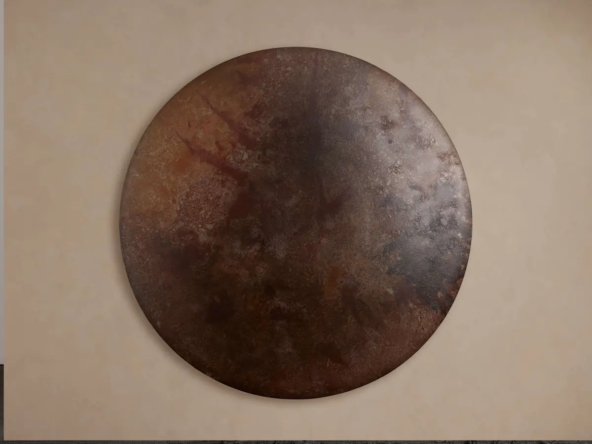 Rust Patina Round Wall Panel 1