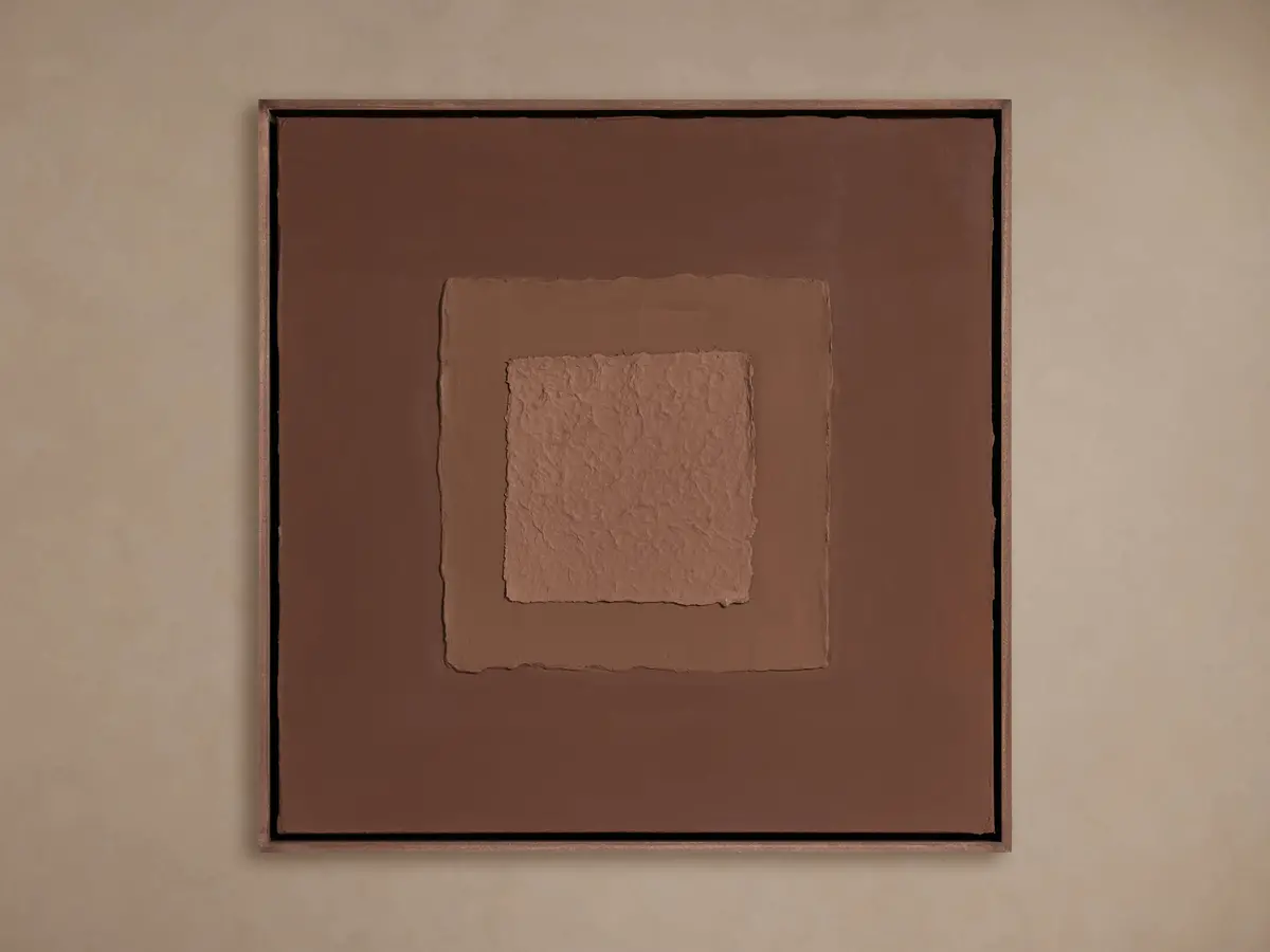 Mixed Media Rust Framed Canvas 1