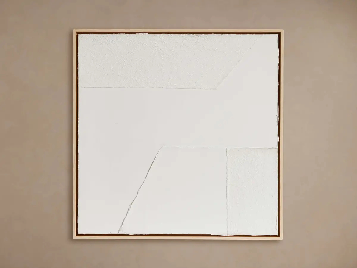 Mixed Media White Framed Canvas 1