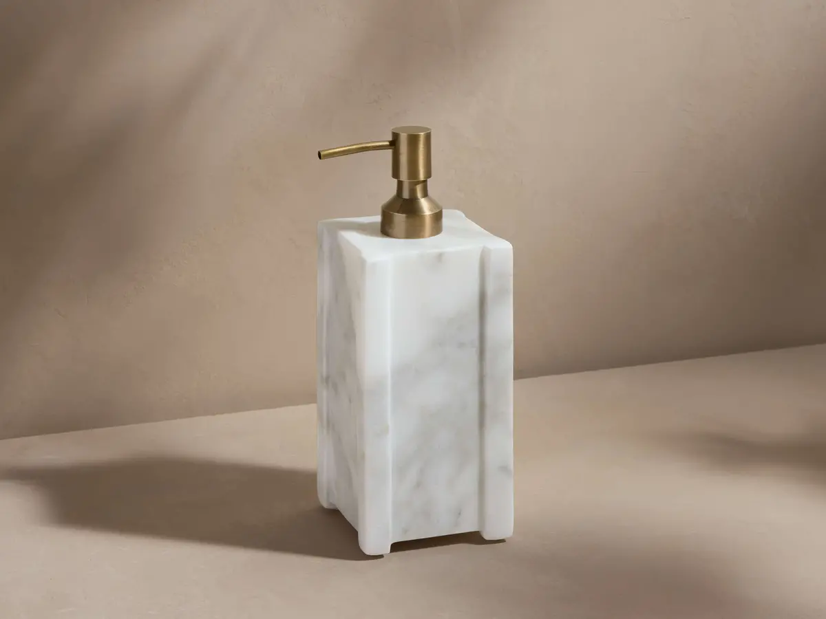 Aster Soap Dispenser In Carrara 1