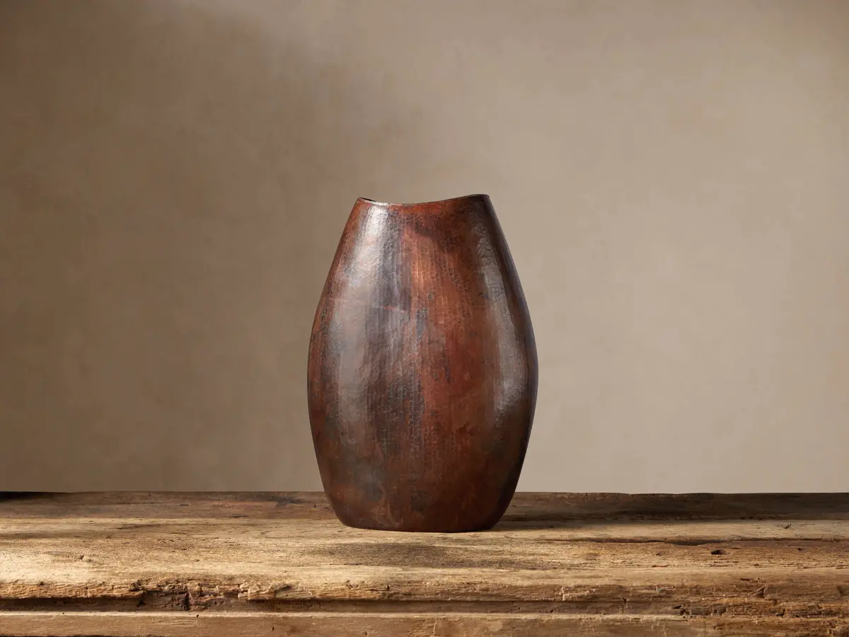 Copper Oval Vase 1