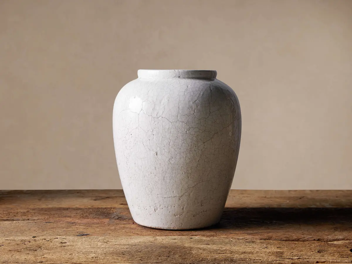 Santorini Urn In White 1