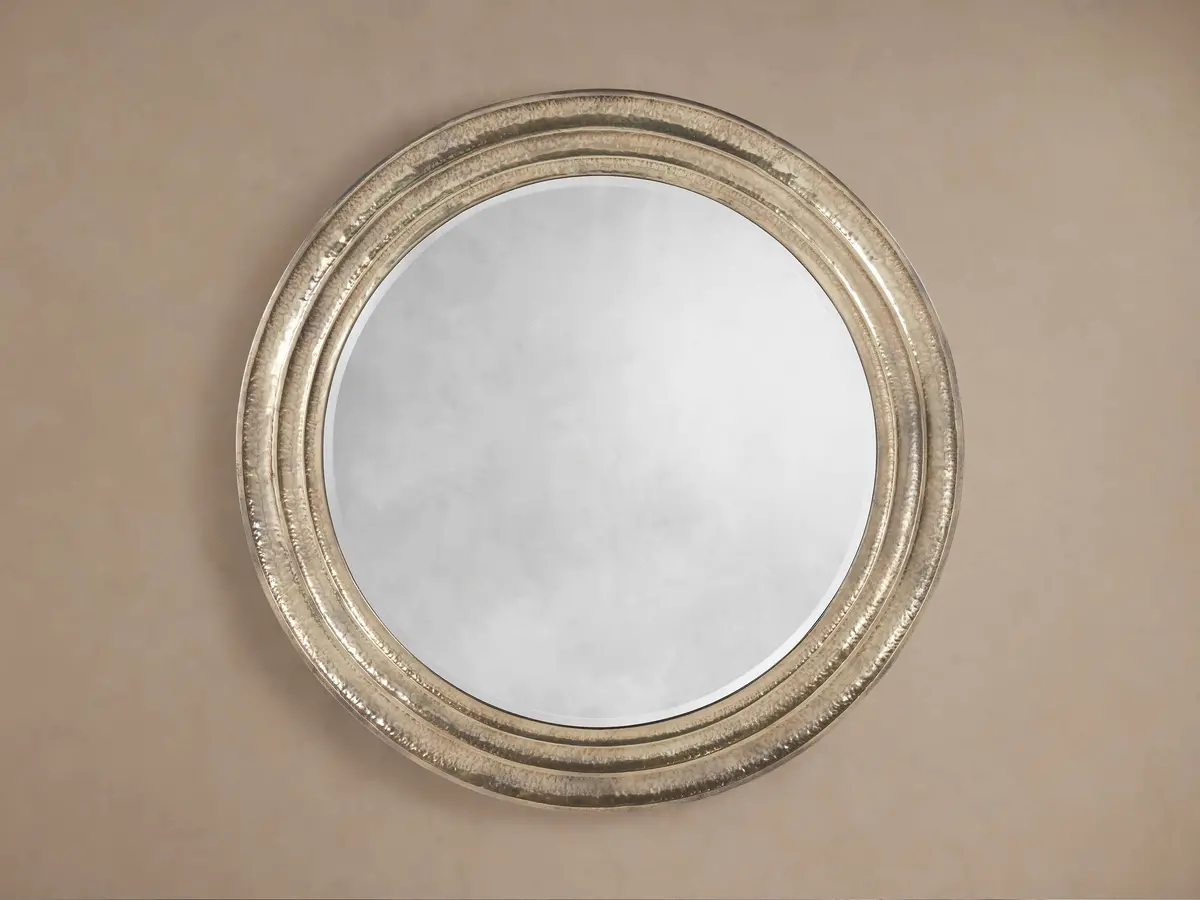 Grand Stepped Round Wall Mirror 1
