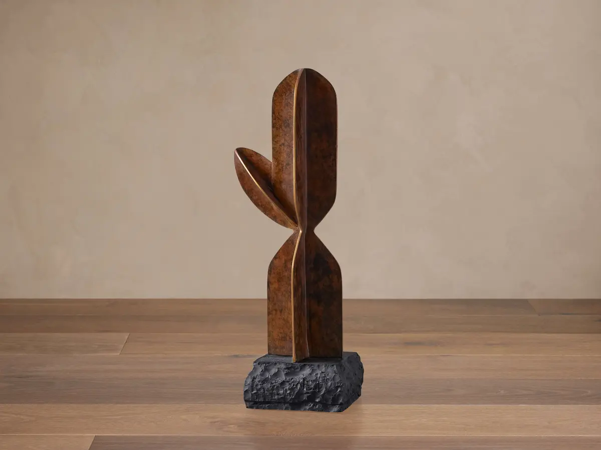 Patina Cactus Sculpture 1