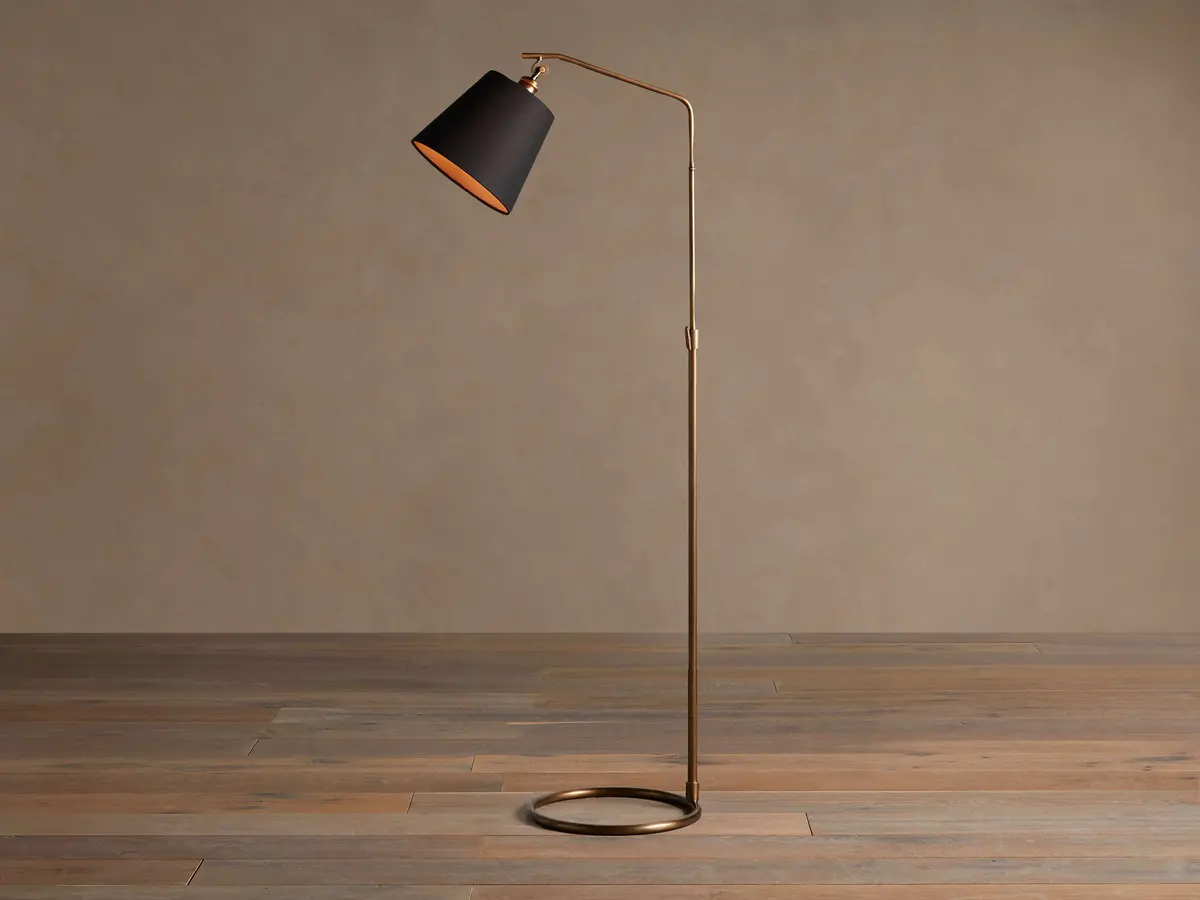Kellen Antiqued Brass Floor Lamp 1