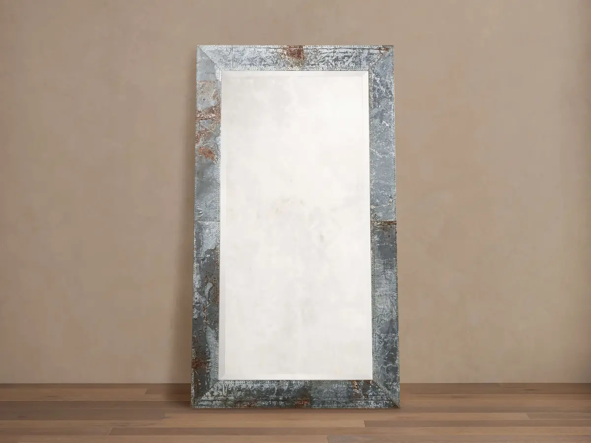 Caspian Floor Mirror In Iron 1