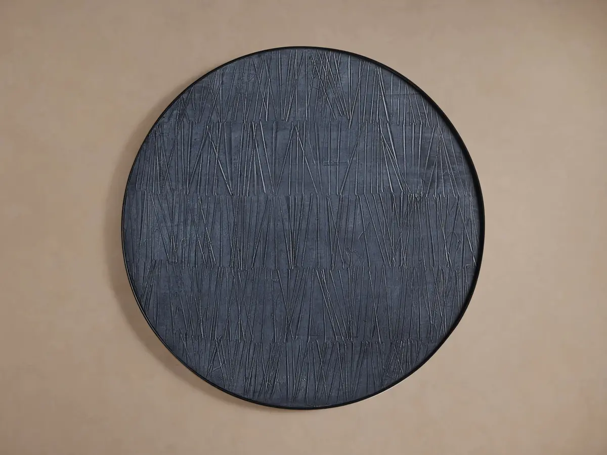 Blue Hatch Wall Art 1