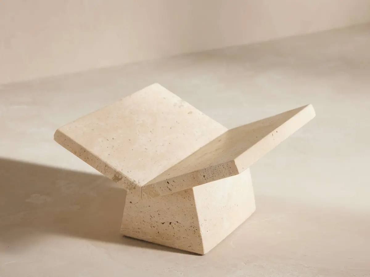 Travertine Book Stand 1