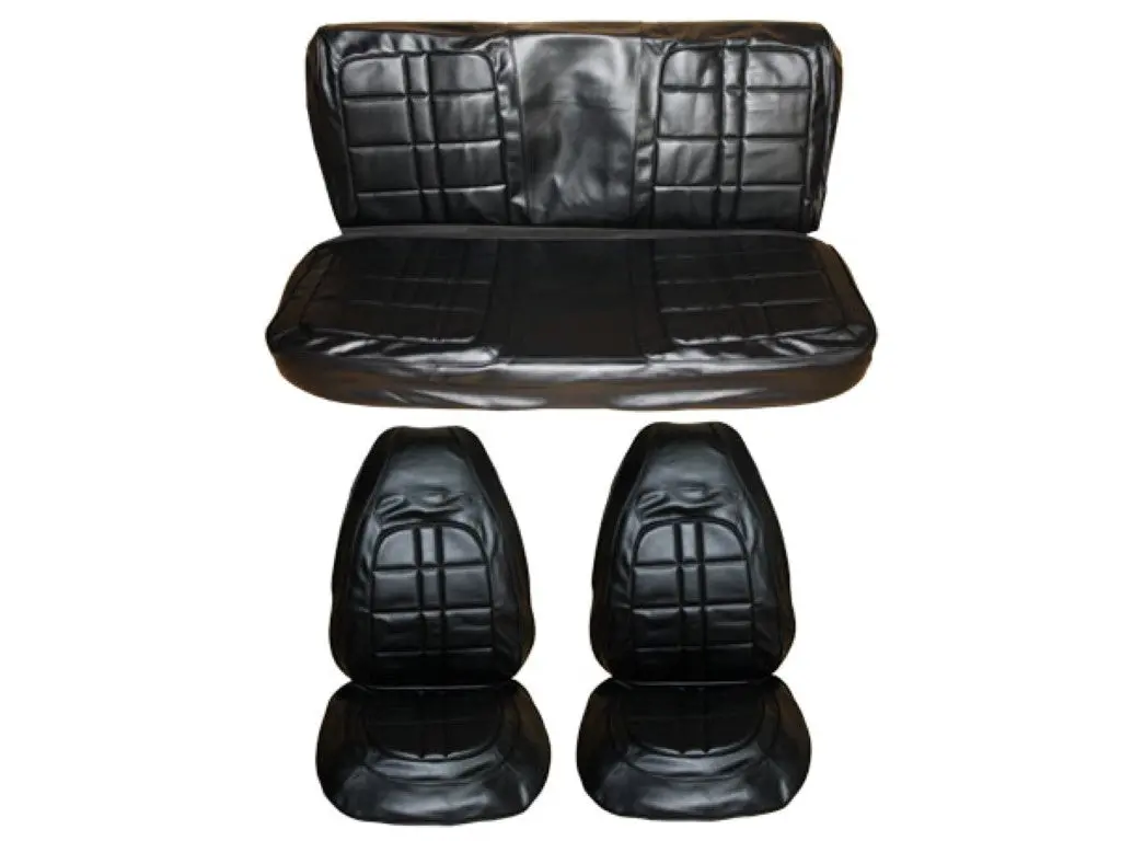 6601-Buk-C 1971 Duster Demon Front Bucket Rear Bench Seat Cover Set 1