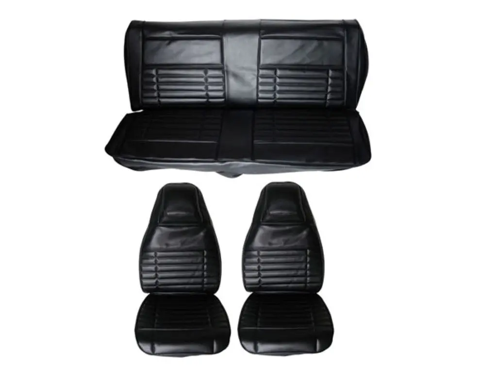 6606-Buk-C 1972 Dart Swinger Duster Demon Front Bucket Rear Bench Seat Cover Set 1