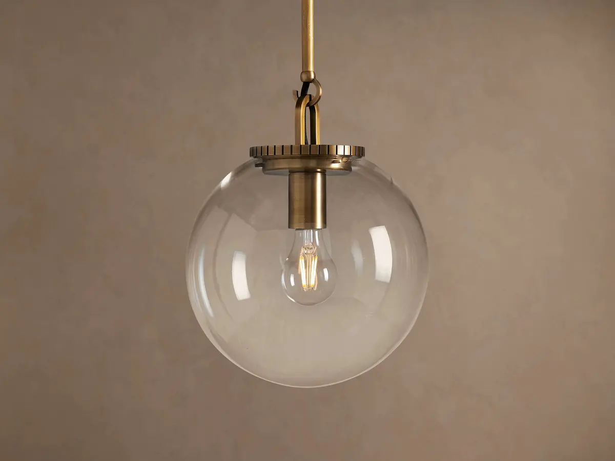 Wescott Globe Pendant With Rod 1