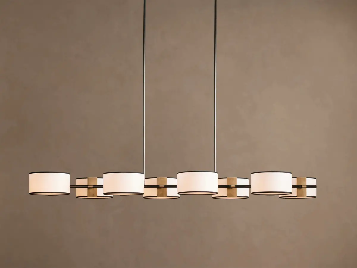 Daphne Fabric Linear Chandelier 1