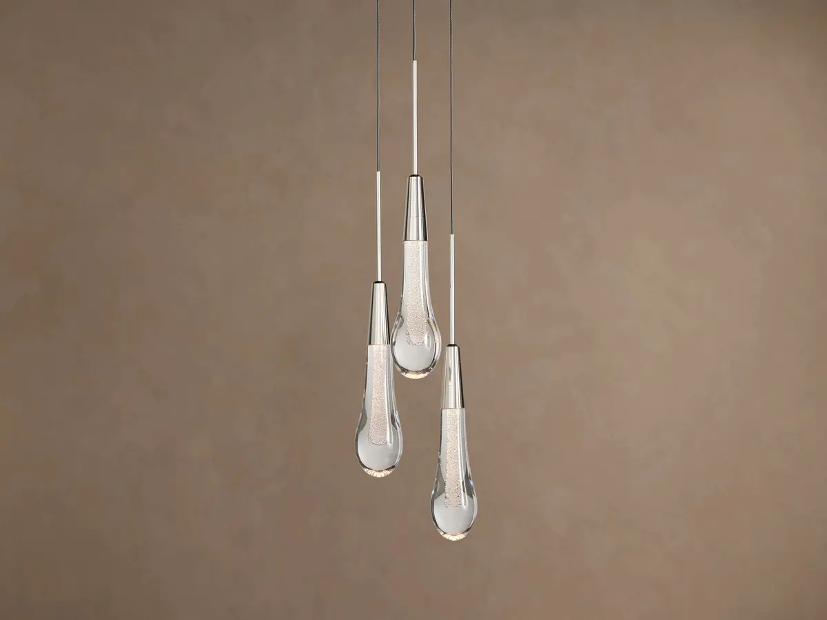 Soltaire Cluster Pendant In Nickel 1